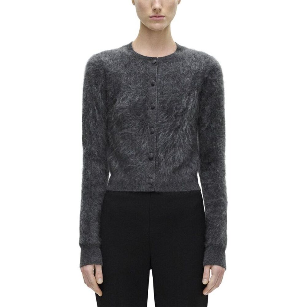 Adam Lippes Womens Cruz 100% Cashmere Cardigan, Grey